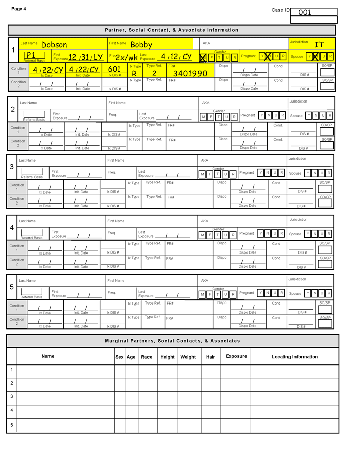 Gina Interview Record charting case relations 1